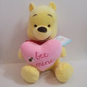 Disney Winnie The Pooh Yellow and Pink Plush Toy New